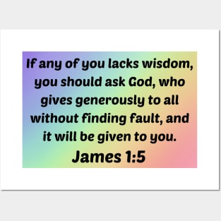 Bible Verse James 1:5 Posters and Art